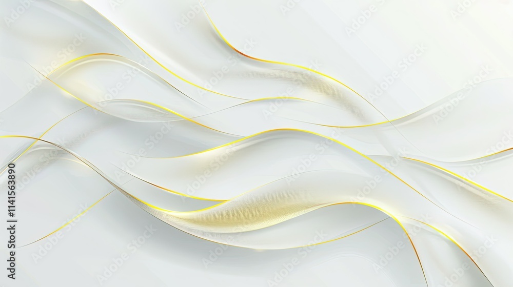 Aufkleber abstract wavy lines in soft colors create a serene and modern design.