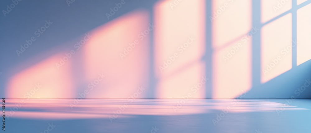 Poster simple light gray gradient background with soft shadows and floating elements for minimalist design 