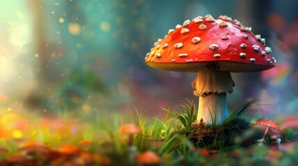 Mushroom photographed on a minimal background, amazing mushroom form. Background tranquil, mushroom dramatic.