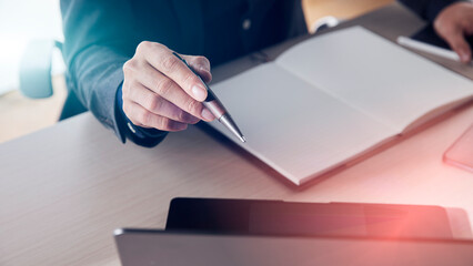 A confident business manager for finance, investment, innovation, and success.