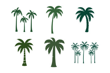 Fototapeta premium Stylish Palm Trees Silhouette in Black – Ideal for Beach & Nature Designs