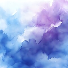 Obraz premium A watercolor wash in soft sky blue and lavender, fading into white for a dreamy and artistic look.