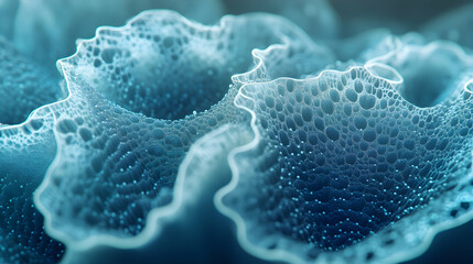 Abstract 3D Render Blue Cellular Structure