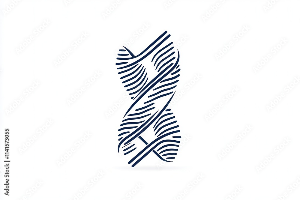 Poster A stylized graphic featuring intertwined lines forming a double helix shape, symbolizing genetics or molecular structures.