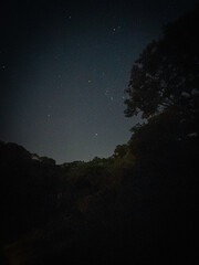 night sky with stars and clouds