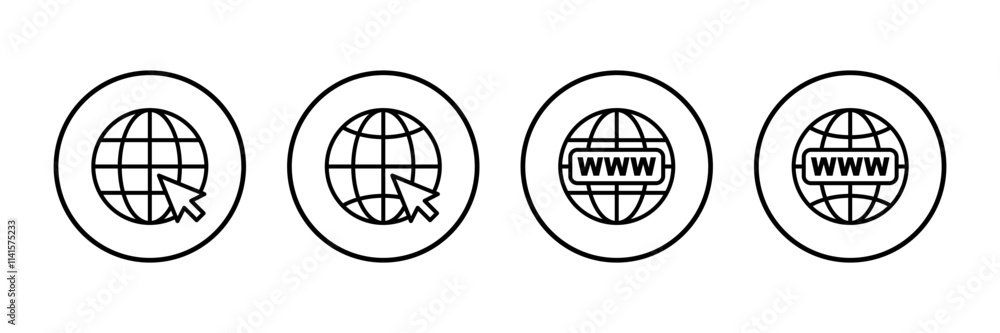 Wall mural web icon vector isolated on white background. website vector icon. internet world vector