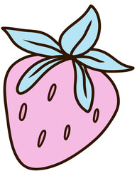 Cute Hand-Drawn Strawberry Illustration