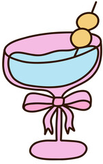 Coquette Martini Glass Doodle