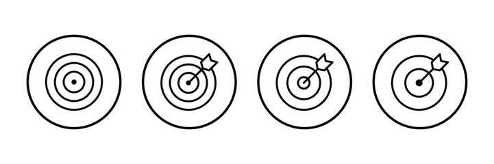 Target icon vector isolated on white background. Target vector icon. goal icon. marketing target. Aim