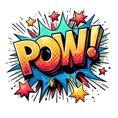 Explosive comic style action art dynamic illustration vibrant colors pop art environment eye-catching viewpoint