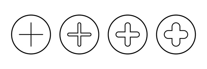 Plus Icon vector isolated on white background. Add plus icon. Addition sign. Medical Plus icon