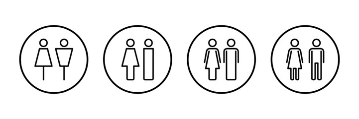 Man and woman icon vector isolated on white background. male and female symbol