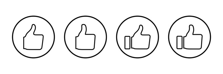 Obraz premium like icon vector isolated on white background. Thumbs up icon. social media icon