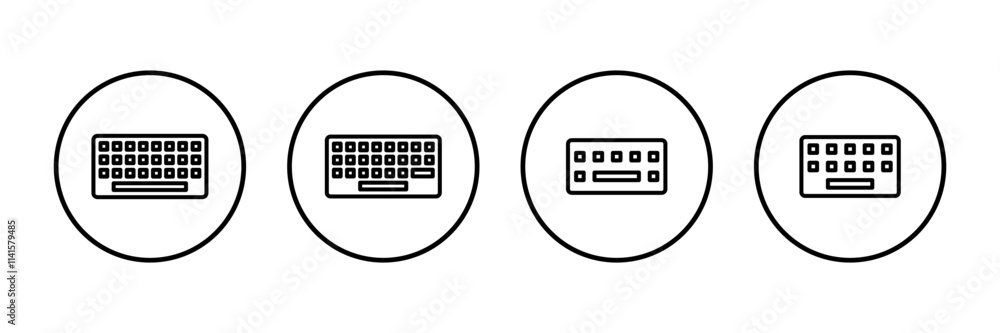 Fototapete keyboard icon vector isolated on white background. keyboard vector symbol
