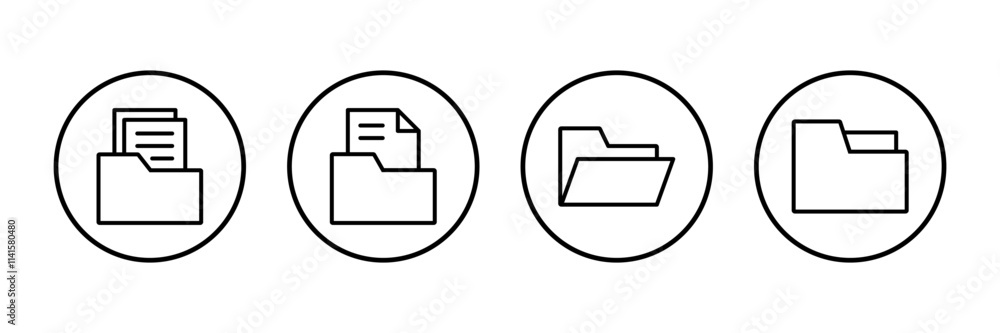 Poster folder icon vector isolated on white background. folder and documents icon. icon archive