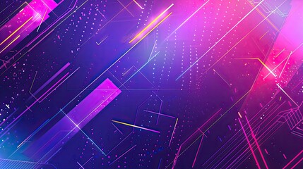 Fototapeta premium Abstract digital background with vibrant colors and geometric lines.