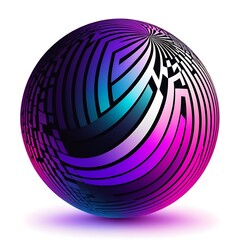 Gradients of balls shapes modern design of coverages vector geometric illustration halftone 3d abstract background of purple pink gradients beads shapes