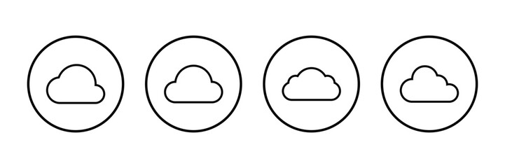 Cloud icon vector isolated on white background. cloud computing icon