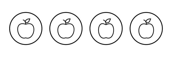Apple icon vector isolated on white background. Apple vector icon.