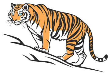 Fototapeta premium Beautiful animal tiger illustration