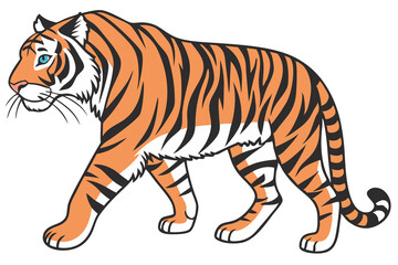 Naklejka premium Beautiful animal tiger illustration