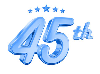 45 Year Anniversary Blue Number