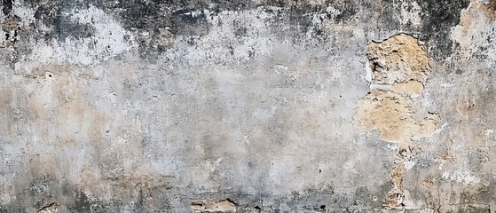 Wide background of grey rough concrete texture with stone grunge surface, suitable for industrial, architectural, and urban design projects