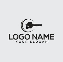 Car key logo design vector illustration.