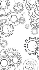 Interlocking Gears Abstract Background