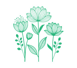 flower icon Line art vector