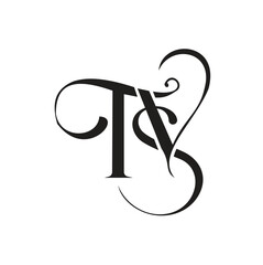  TVS letter logo .illustration of a sign