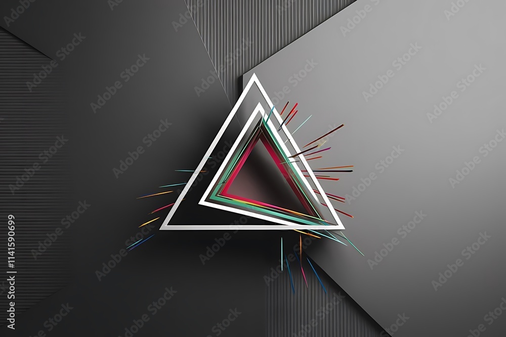 Poster 3d triangular vector minimal abstract background design abstract poster geometric design vector illu