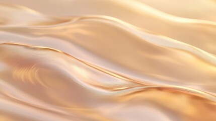 Fototapeta premium Abstract Golden Waves, Luxurious Flowing Fabric Texture