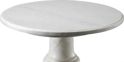 white marble stone table top isolated on  white background PNG.AI GENERATED
