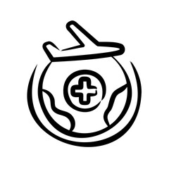 Fototapeta premium Medical Expenses Abroad Icon