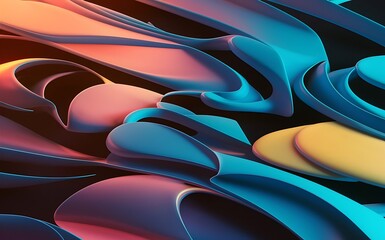 Abstract 3d cover with bright gradient abstract liquid fluid color shape futuristic concept modern graphic texture vector 3d illustration