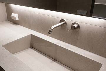 A marble sink is difficult to maintain