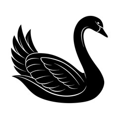 black swan Silhouette illustration