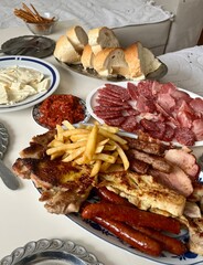 Traditional Montenegrin Breakfast Spread