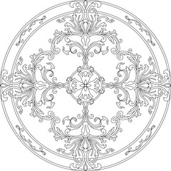 illustration design sketch vector image icon logo symbol decoration ornament background pattern modern traditional ethnic floral line mandala rosette