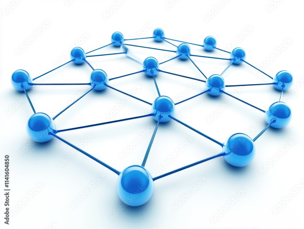 Poster connecting ideas network diagram digital workspace conceptual visualization abstract art