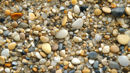 Detailed Close-Up of Light Beige Beach Sand, Capturing the Natural Texture and Peaceful Vibe of a Tropical Beach.