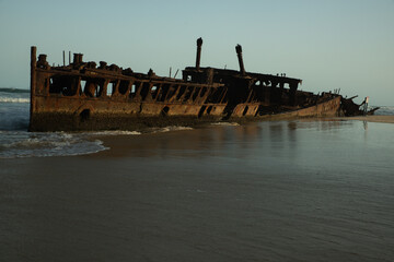 Shipwreck, the Maheno on Fraser Island.