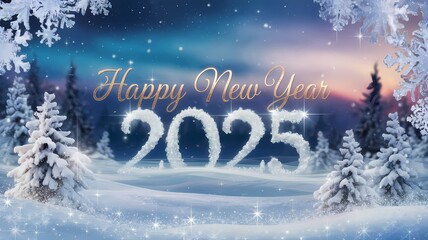 Happy New Year 2025: Winter Wonderland Celebration