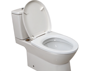 modern white toilet with lid open on isolated on white Background PNG.AI GENERATED