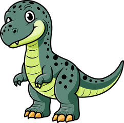 Funny Baby Tyrannosaurus Rex Dinosaur Cartoon Character Illustration