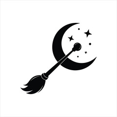 Magical  crescent moon Vector Illustrations Design- mystically clipart