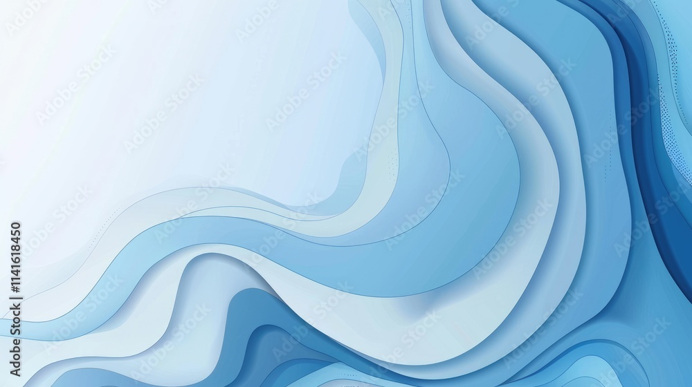 Aufkleber abstract blue waves create a serene, fluid background ideal for design projects.