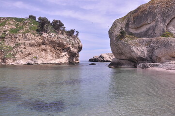 Beautiful seascape in Sile, Istanbul, Turkey. Black sea view.