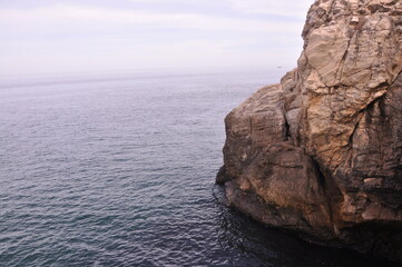 Beautiful seascape in Sile, Istanbul, Turkey. Black sea view.